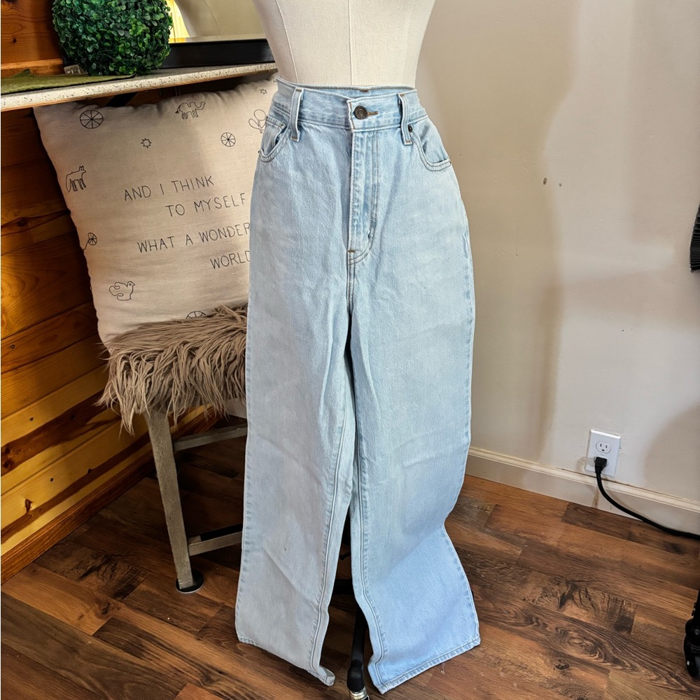 Levi's Blue Flare Wide Leg Jeans High-Waisted